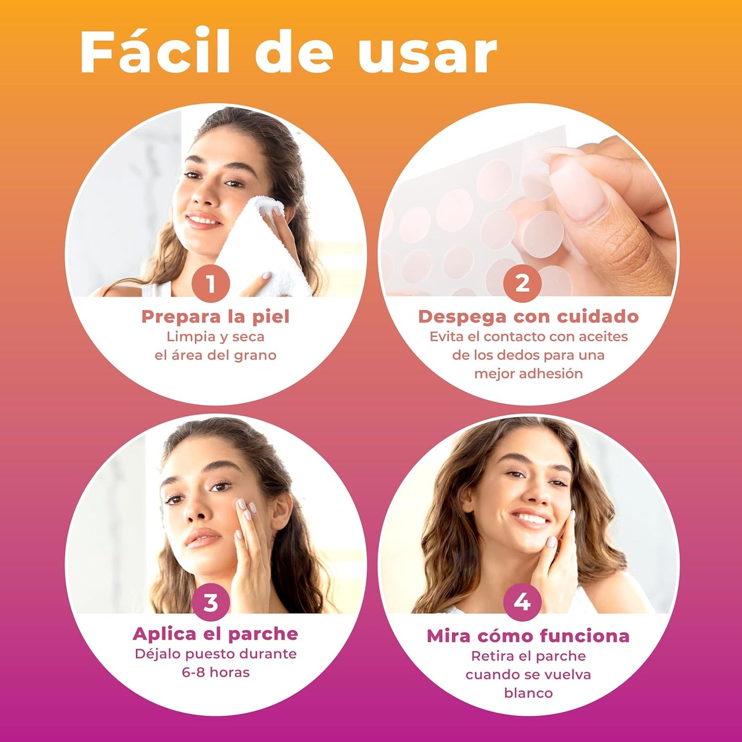 Parches para Acné en la Cara (120 Unidades) Parches Hidrocoloides Transparentes, Parches para Granos, Parches para Espinillas, Parches Faciales para Acné, Parches Antiimperfecciones Rostro