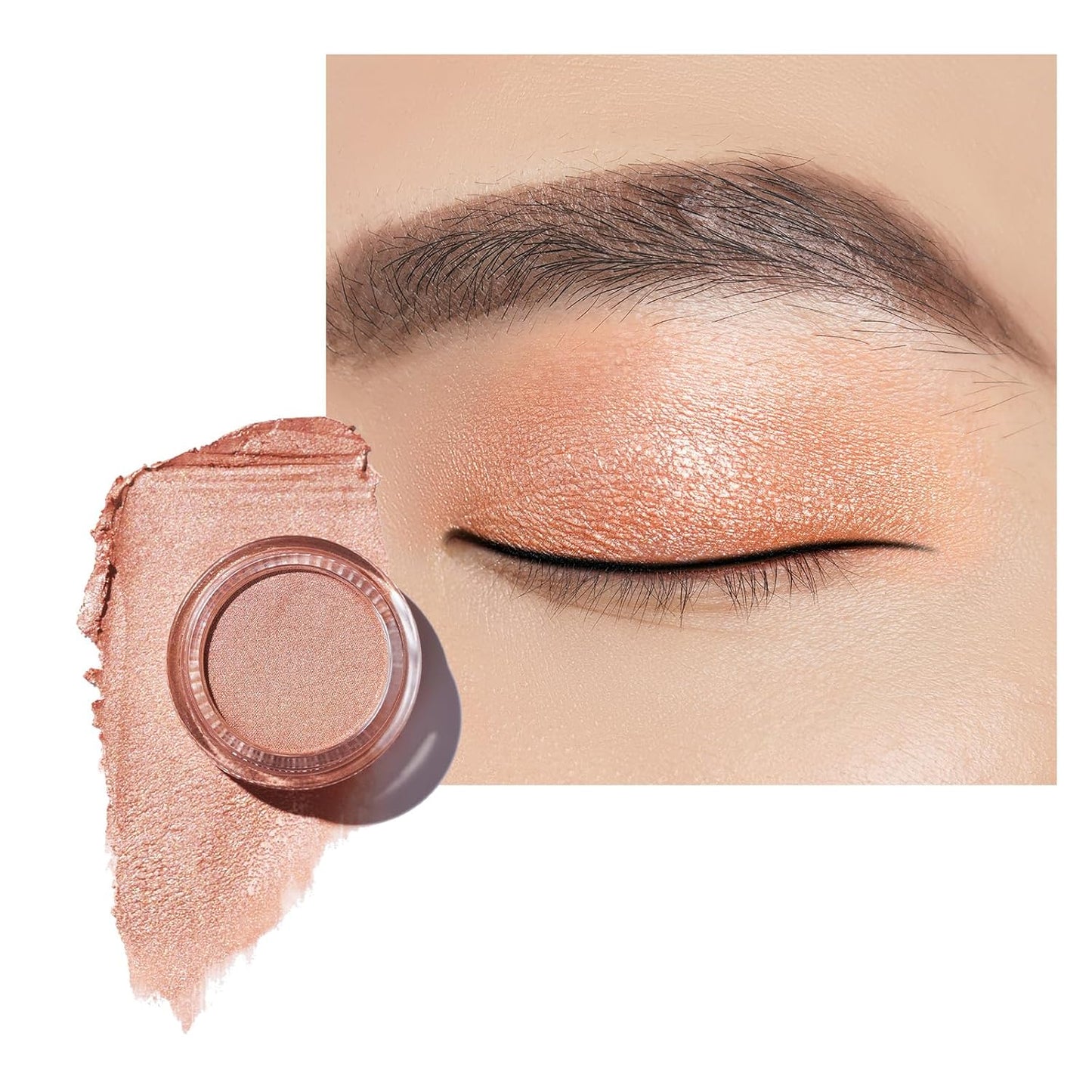 Oulac Nude Gold Cream Eyeshadow also for Highlighter Highly Pigmented Eye Shadow Waterproof&Long Lasting with Moisturizing Formula Blendable Shimmer Eye Make-up,Vegan & Cruelty-Free, 6g O10