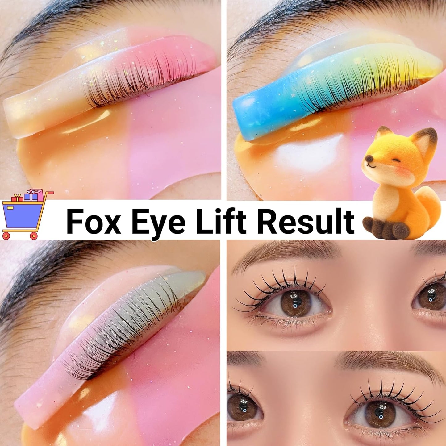 Eyelash Perm Pads 2025 New Gradient Color Silicone Lash Lift Rods Eyelash Perm Silicone Pads 8 Sizes 16 Piece Reusable Soft Lash Lift Pads Shield for Different Length Eyelashes Perfect Lifting