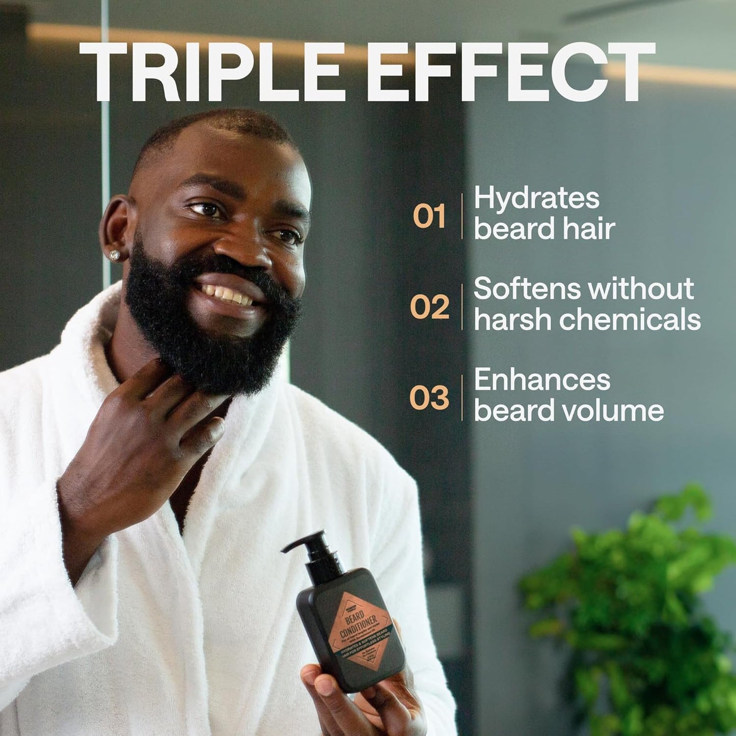 Beard Conditioner for Men - Conditioner Softener - Part of a Beard Care Kit for Men along with Beard Oil, Balm, Wash - Sandalwood Beard Conditioner 5 Oz