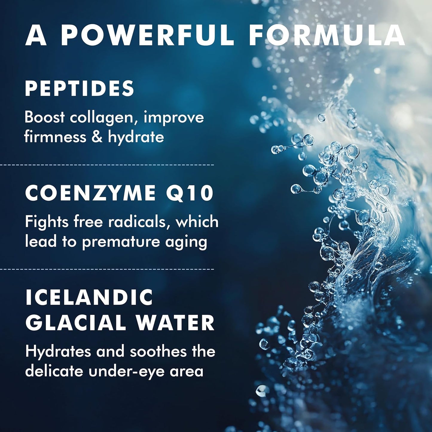 skyn ICELAND Hydro Cool Firming Under Eye Patches, Instant Cooling for Puffy, Tired Eyes with Peptides and Coenzyme Q10, 10 Minute Treatment, Vegan, All Skin Types, 4 Pairs