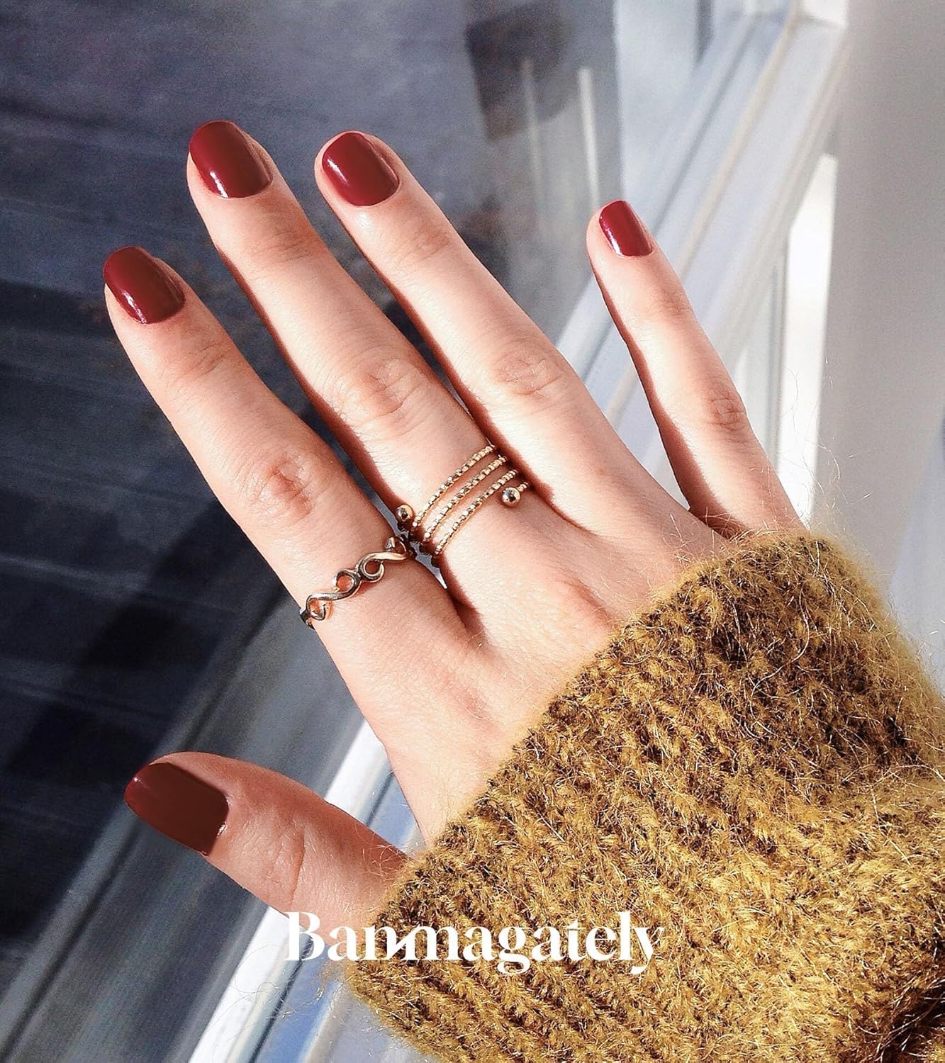 Nail Polish Strips, 20Pcs Salon Quality Gel Nail Stickers, Easy Long Lasting Wraps for Short Nails no UV Light Needed (Red)