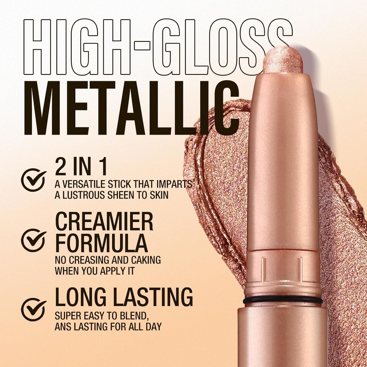 LANGMANNI Eyeshadow Stick,8 PCS Waterproof Multi-Color Eyeshadow Pen Set,Creamy Long-Lasting Eye Makeup Kit,Natural & Shimmer Shades Contour Stick,Perfect Gifts For Women (#F-8 Colors)