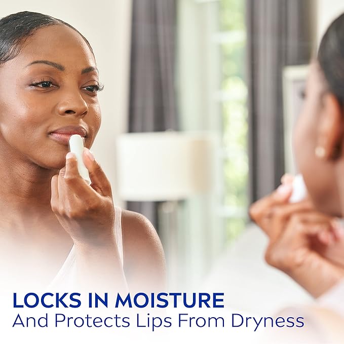 NIVEA Moisture Lip Care, Lip Balm Stick with Shea Butter, Jojoba Oil and Avocado Oil, 0.17 Oz, Pack of 4