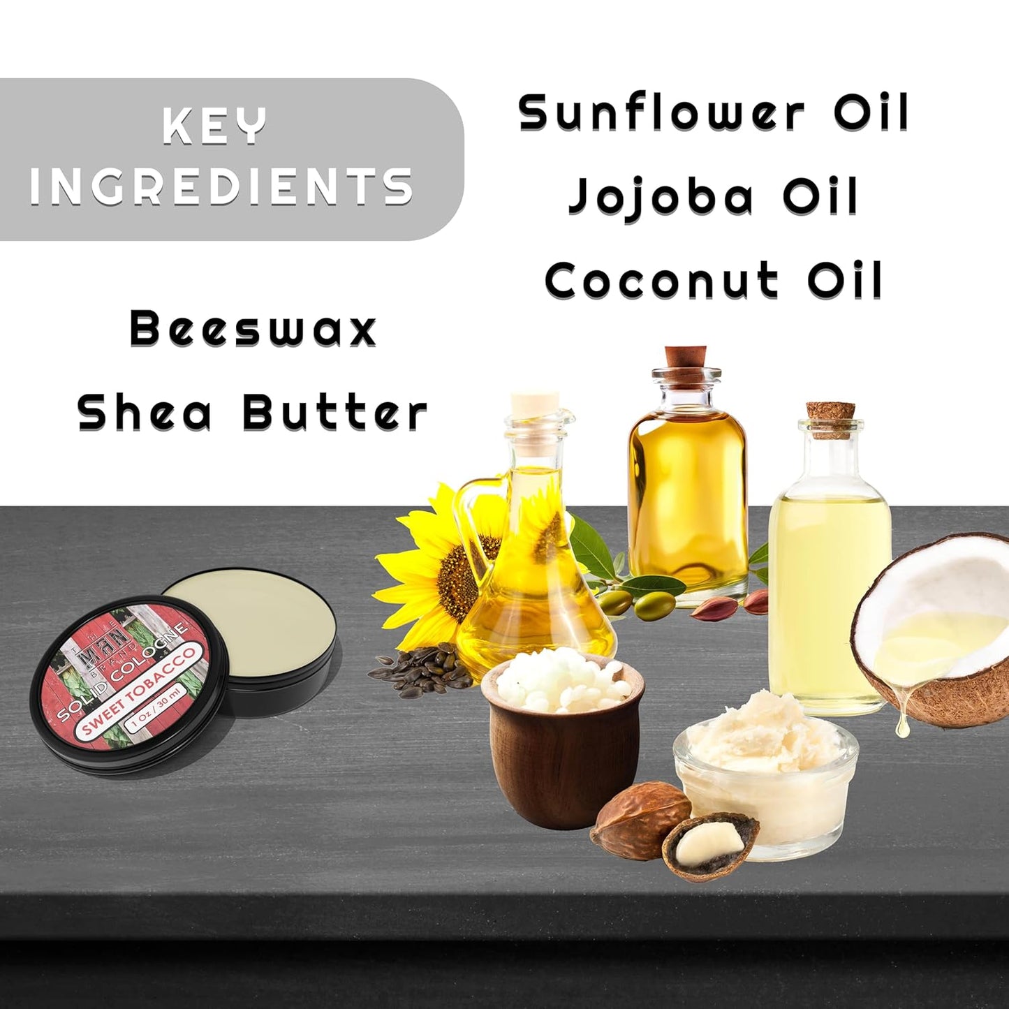 Solid Cologne Men's Sweet Tobacco Scent, Wax Tobacco Cologne for men, Solid Perfume with a Sweet Tobacco Scent (1 Ounce, Sweet Tobacco Mens Cologne Balm)