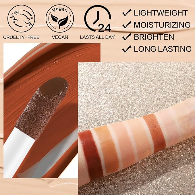 UCANBE Halo Glow Liquid Filter, Face Complexion Booster For Radiant Skin All Day Longwear, Soft-Focus Look Sodium Hyaluronate Vegan & Cruelty-Free - 0.91OZ Deep Tan