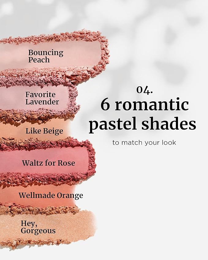 VDL Cheekstain Pastel Blush for Cheeks (Favorite Lavender, 0.2oz) - Lightweight, Velvet Powder Formula - Seamless, Long-Lasting, Natural-Looking Glow | Korean Makeup