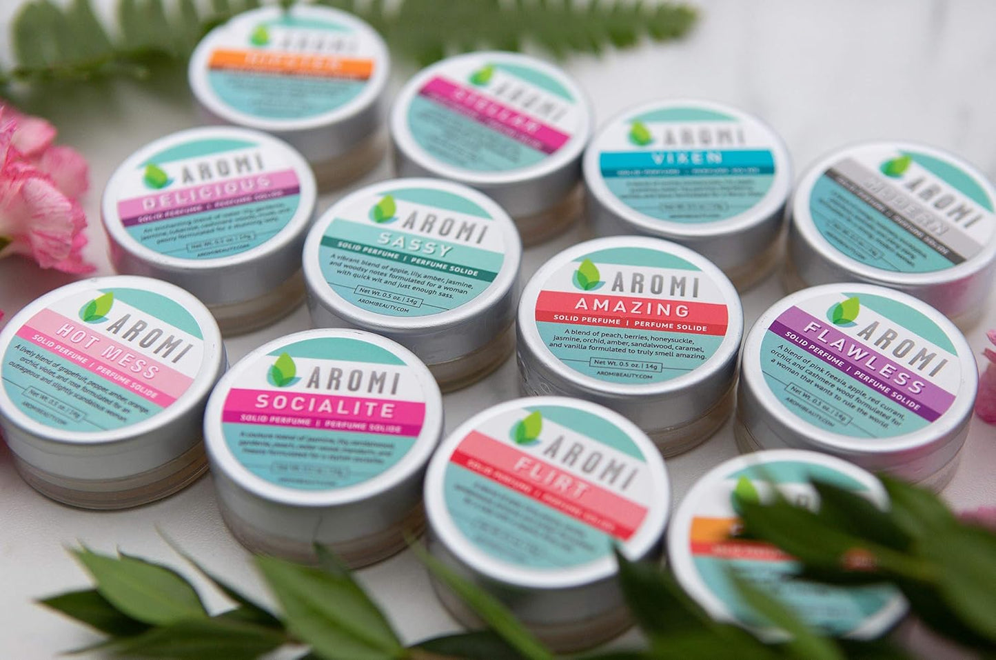 Aromi Vixen Solid Perfume | Fruity, Floral Fragrance, Jasmine, Honeysuckle, Water Lily Scent, Vegan, Cruelty-free, Wax Based, Travel, Women's Gift, Handmade (Vixen)