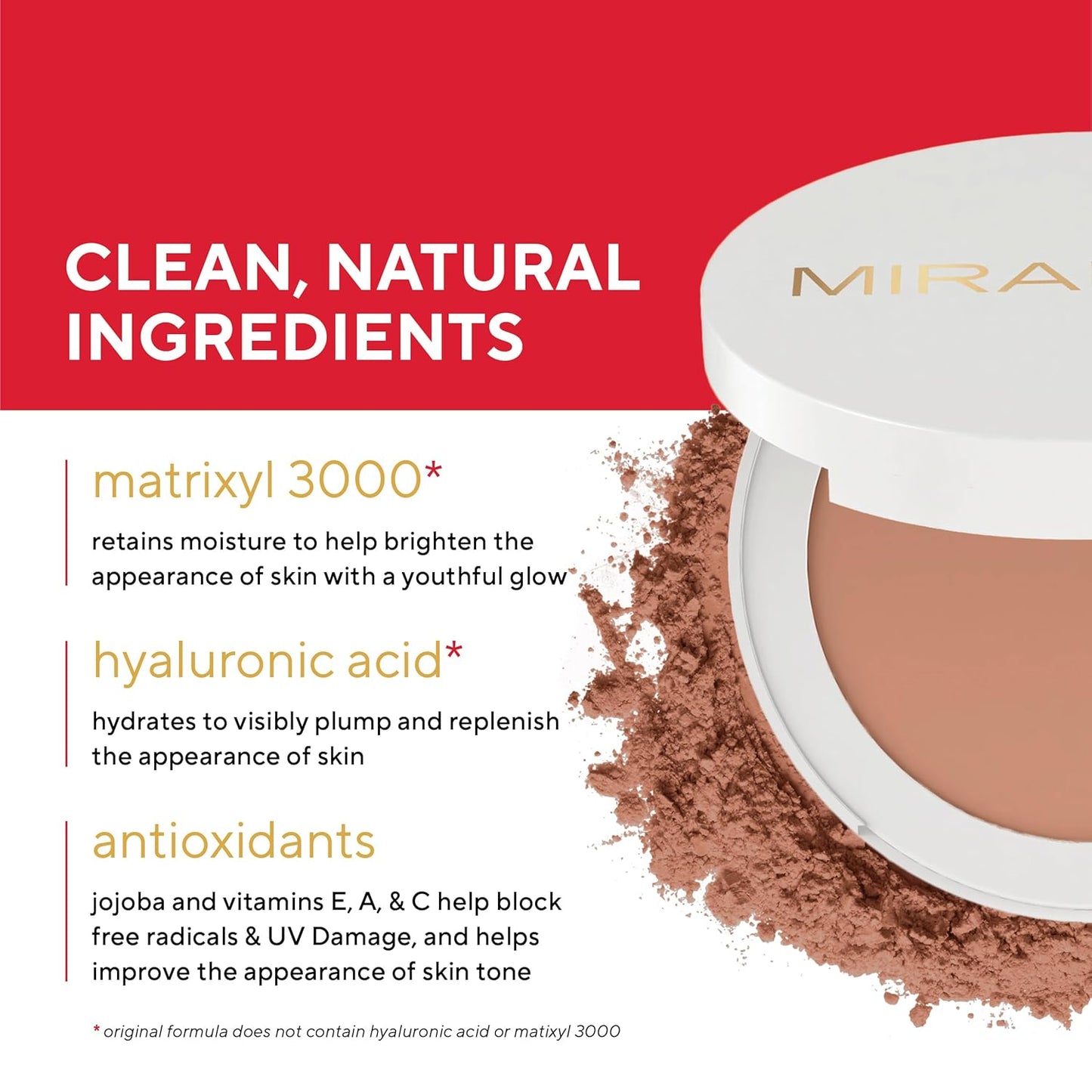 Mirabella Invincible For All Pure Pressed Powder Foundation Makeup, Buildable Mineral Foundation & Blurring Setting Powder for All Skin Types - HD Matte Finishing Powder - Ivory I3