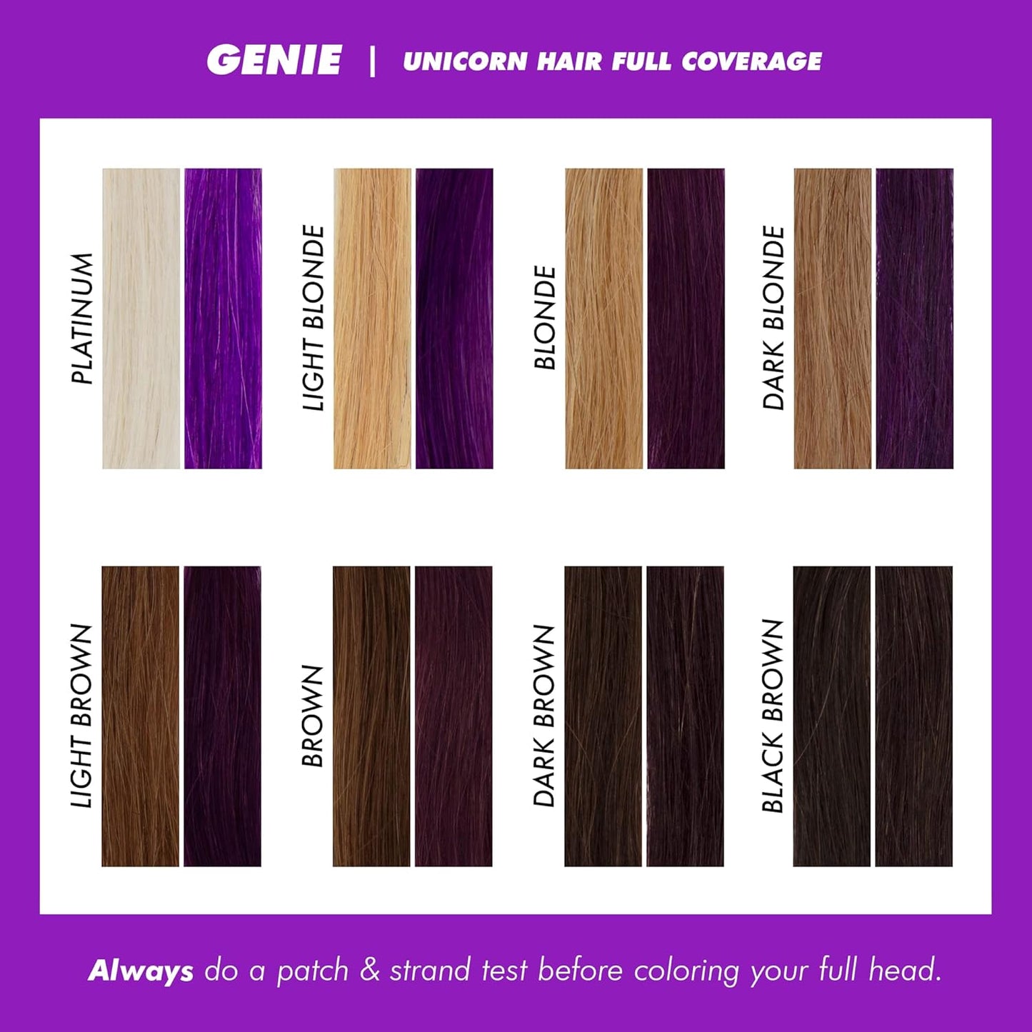 Lime Crime Unicorn Hair Dye Full Coverage, Genie (Deep Violet Purple) - Damage-Free Semi-Permanent Hair Color Conditions & Moisturizes - Temporary Hair Tint Kit Has A Sugary Citrus Vanilla Scent