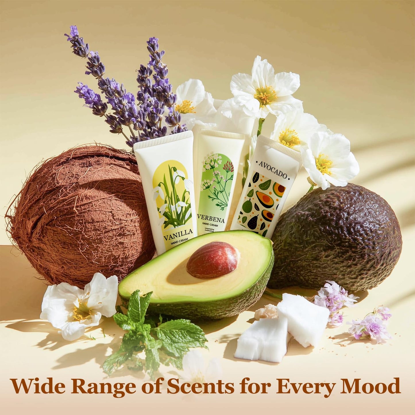 BODY & EARTH 50 Pack Hand Cream, Mini Lotion Bulk, Travel Size Lotion Bulk, Teacher Gifts, Bridesmaid Gifts and Bachelorette Party Favors.