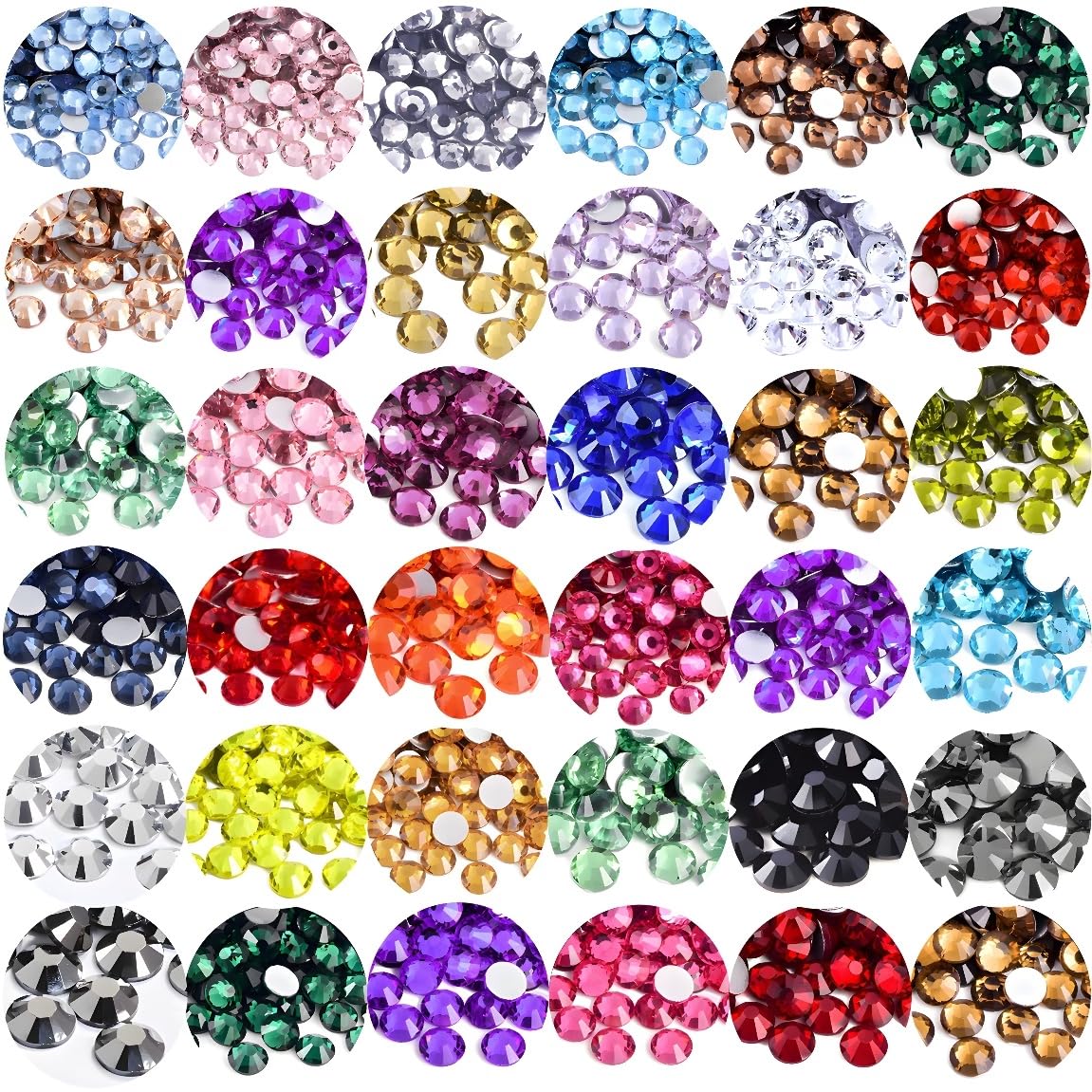 Flatback Rhinestones Round Gems for Nails Art and Crafts 4000Pcs SS12 3mm Glitter Crystals Stone DIY Bags Clothes Shoes (Grape Purple)