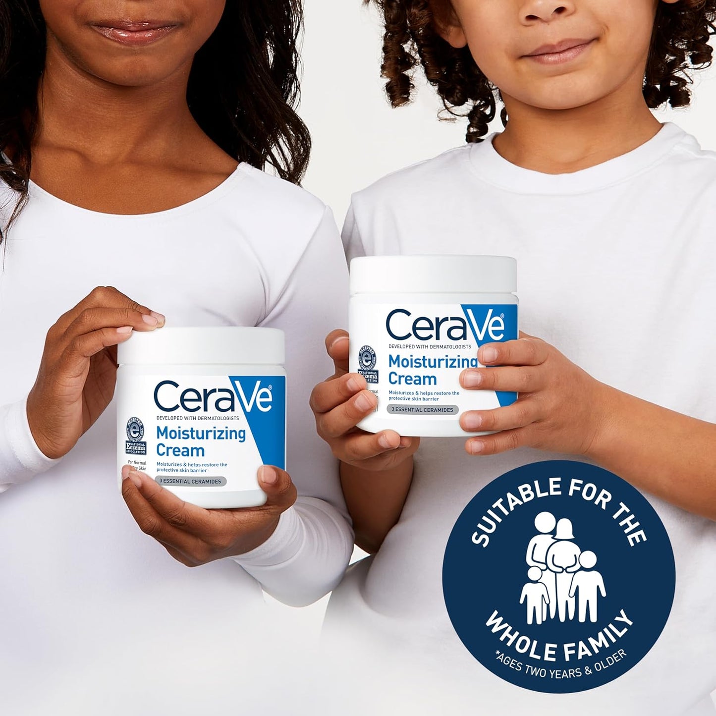 CeraVe Moisturizing Cream, Body and Face Moisturizer for Dry Skin, Body Cream with Hyaluronic Acid and Ceramides, Daily Moisturizer, Oil-Free, Fragrance Free, Non-Comedogenic, 19 Ounce