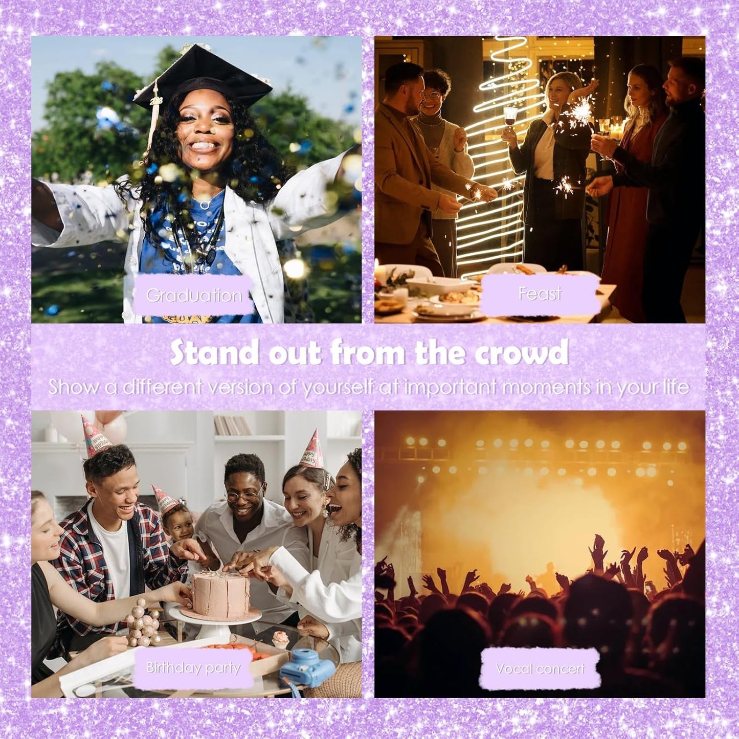 Yosca Body Glitter Spray, 30ML Loose Laser Body Shimmer Powder Holographic Hair Spray Gold Glitter Sparkle Highlighter Makeup Festival Concert Party Accessories for Rave Clothes Hair Face Nail Art