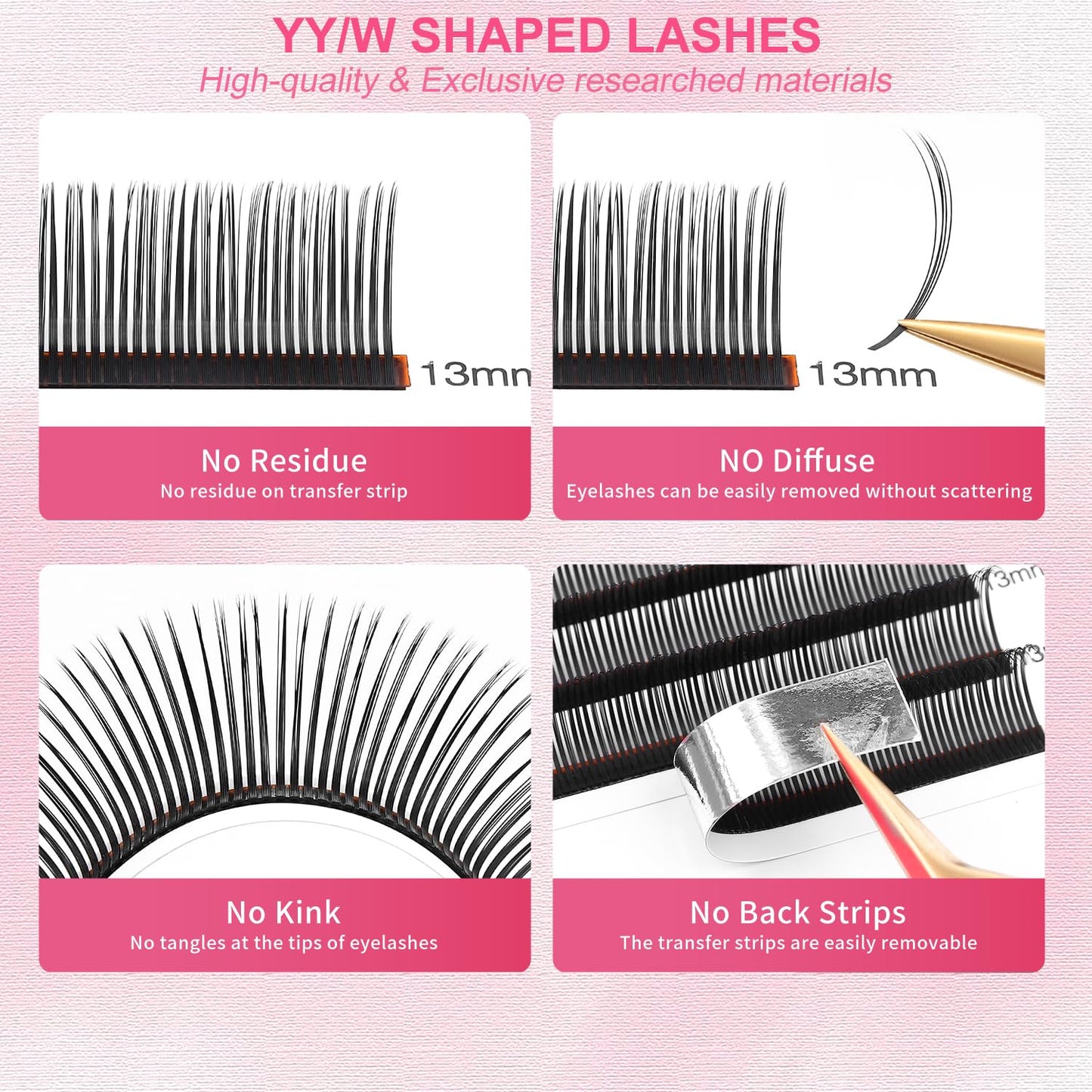 5D Flower Lash Extensions Spikes Lashes 0.07 Matte Black D Curl Lashes 13mm Volume Eyelash Extension Lash Trays Professional Use(5D Flower,0.07-D,13mm)