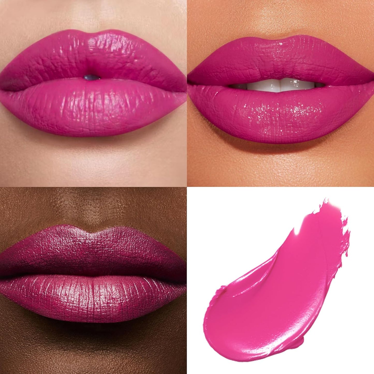 MAKI YIKA Hot Pink Lipstick for Women Moisture Hydrate Lipsticks Glossy Pink Lipsticks Sheer Finish Lightweight Tinted Lip Balm (Z06 Rose Up)