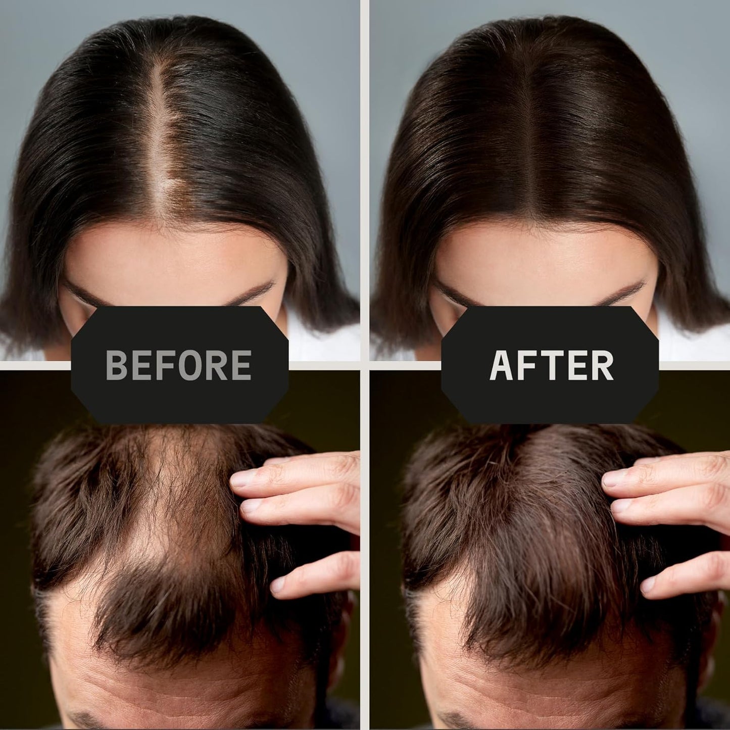 Striking Viking Hair Building Fibers - 28g, Black - Fuller Look Thinning Hair Fibers - Bald Spot Concealer & Barber Enhancement - Clump-Proof Powder & Hold Spray