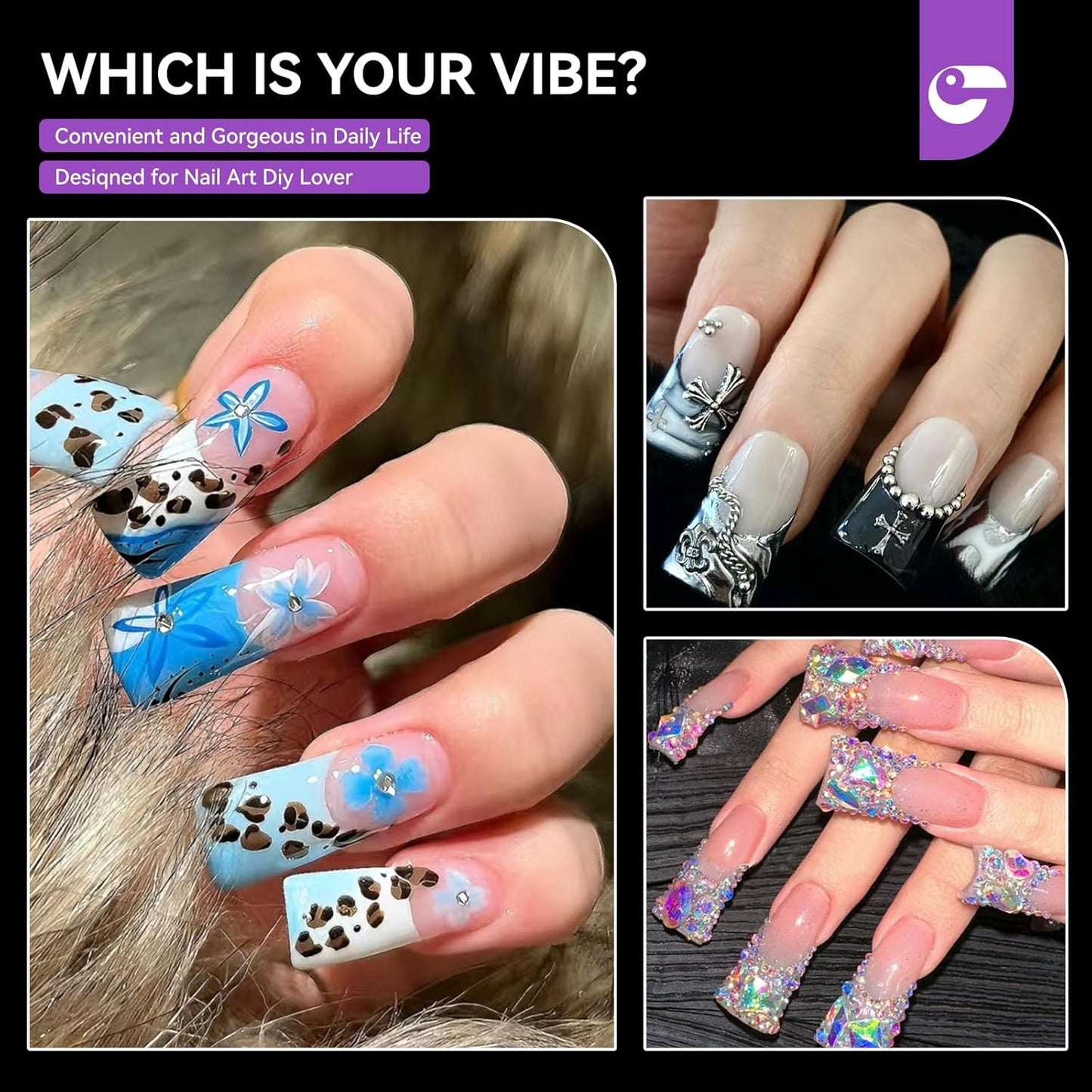 Gelike EC Duck Dual Forms for Extension: 120 Pcs Color Nail Form, 12 Size Nail Forms For Builder, Half Matte Gel Forms For Manicure Art Design Salon Diy