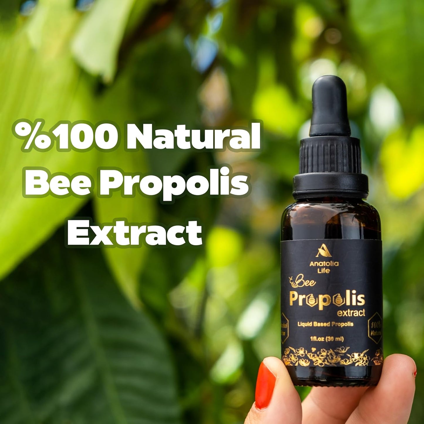 Bee Propolis Extract Alcohol-Free Immune Support Supplement 30ml - 100% Pure Tea Tree Essential Oil 20ml - Natural Immune Booster & Antimicrobial - Ideal for Diffuser, Cleaning, and Aromatherapy