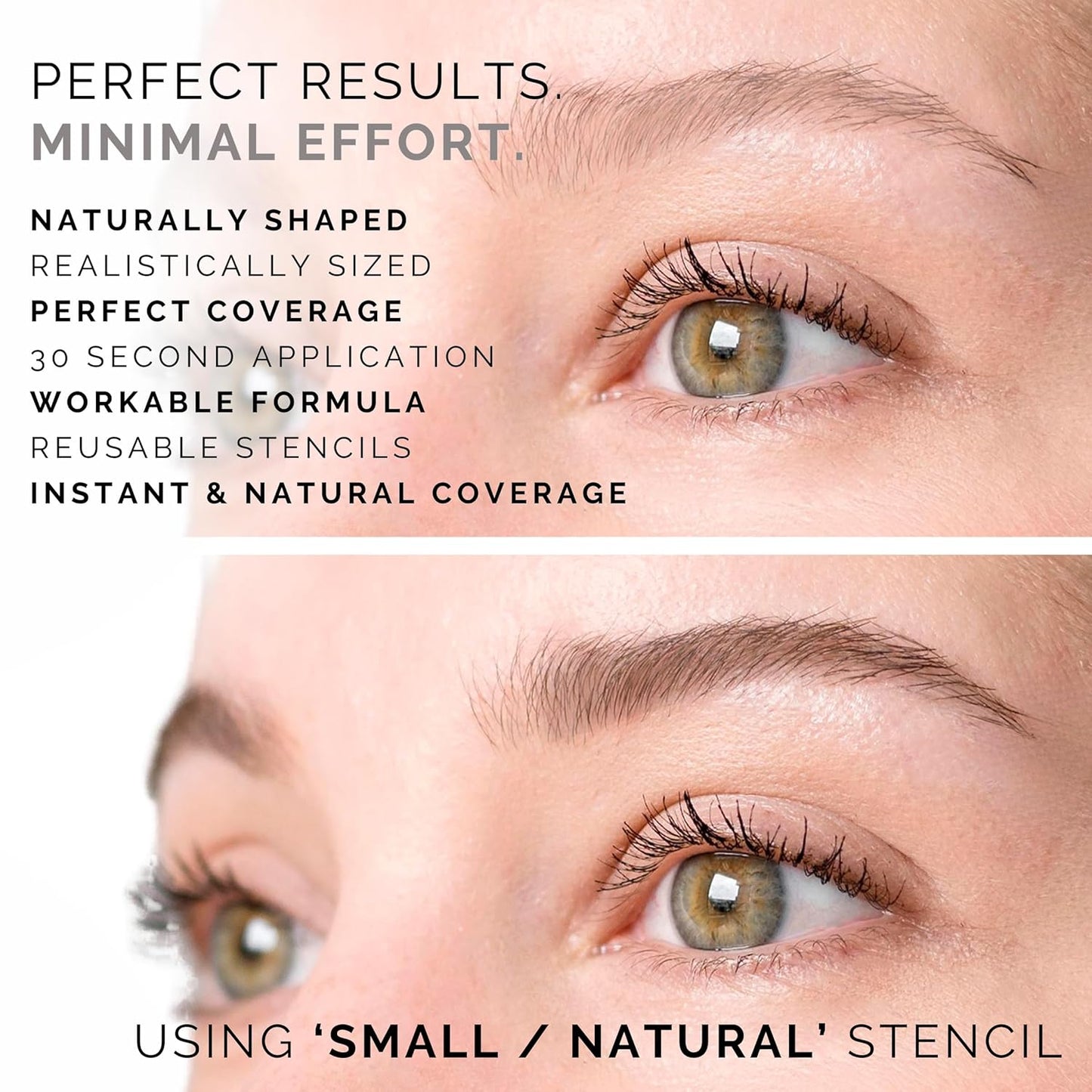 Dual-Color Eyebrow Stamp Stencil Kit with 9 Reusable Eyebrow Stencils for Professional Brow Stamping Shaping Kit and Instant Long Lasting Filling and Waterproof Tinting Definer