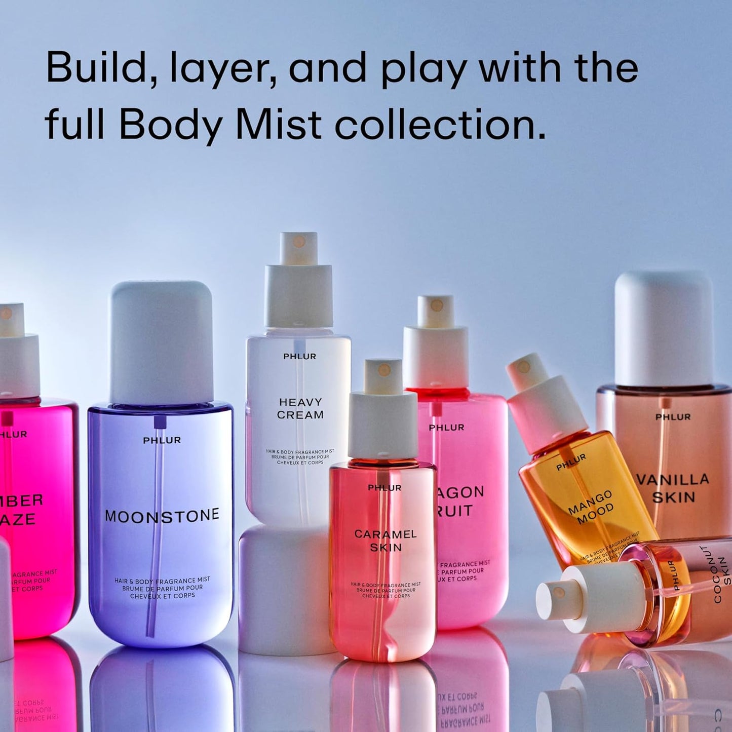 PHLUR Amber Haze Body Mist - Hair & Body Fragrance Mist - Amber, Jasmine, Saffron & Vanilla Body Spray (8 Fl Oz)