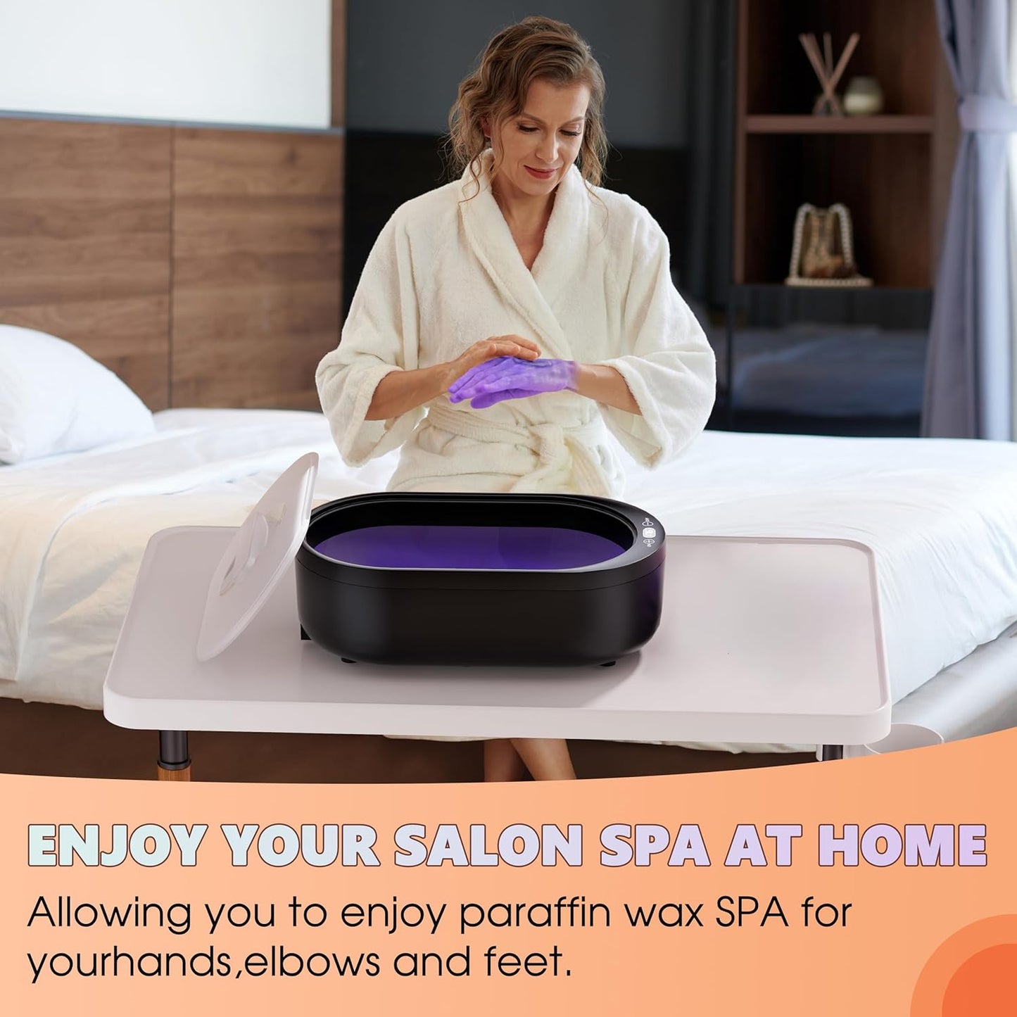 Paraffin Wax Machine for Hand and Feet - 2000ml Paraffin Wax Warmer, Temperature and Reservation Mode, thermostatic Warmer, Nourishing and Moisturizing, Ideal for Home Paraffin Baths