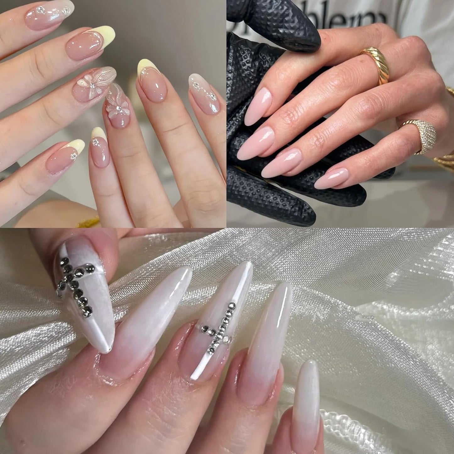 Cover Acrylic Powder for Nail: 3 Pcs Super Acrylic Nail Powder Polymer for Carving Nails - 28g Clear White Nude Professional Colored Acrylic Powder Kit - 3D French Nail Manicure Extension