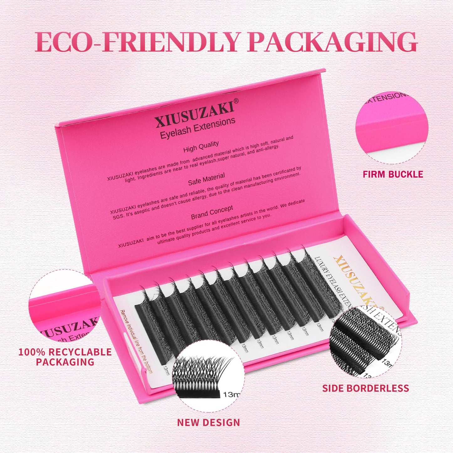 Lash Extensions Double Tips 4D Eyelash Extensions W Shape 0.07mm Thickness C Curl Mix 8-15mm Premade Fans Easy Fan Volume Lashes Matte Black Crisscross(W-4D-Double Tips-0.07-C,8-15mm Mix)