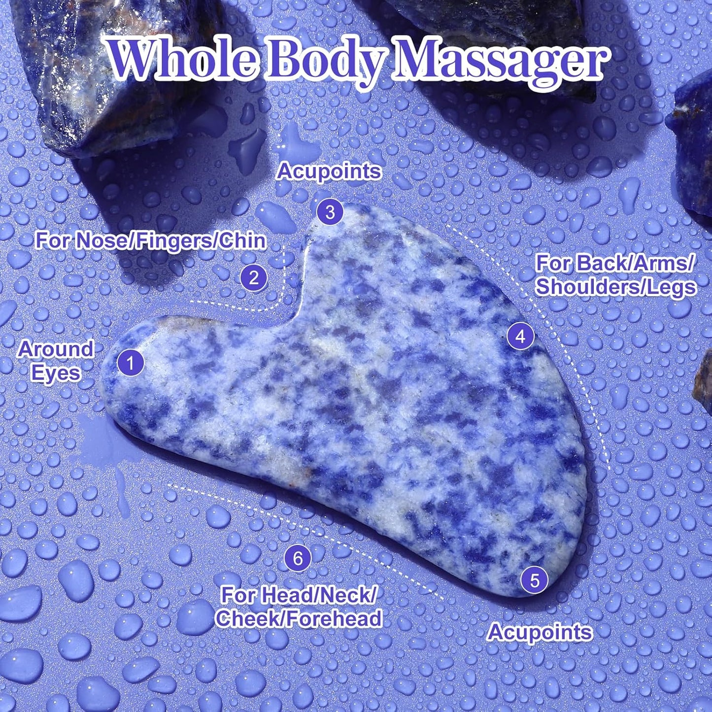 Gua Sha Facial Tools Natural Gua Sha Jade Stone for Face Skincare Facial Body for SPA