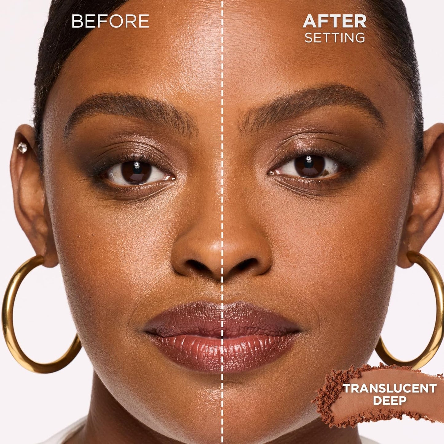 L'Oreal Paris Infallible Blur-fection Longwear Loose Setting Powder, Blurring Face Powder With Up to 24HRs of Wear, Translucent Medium Deep, 1 Kit