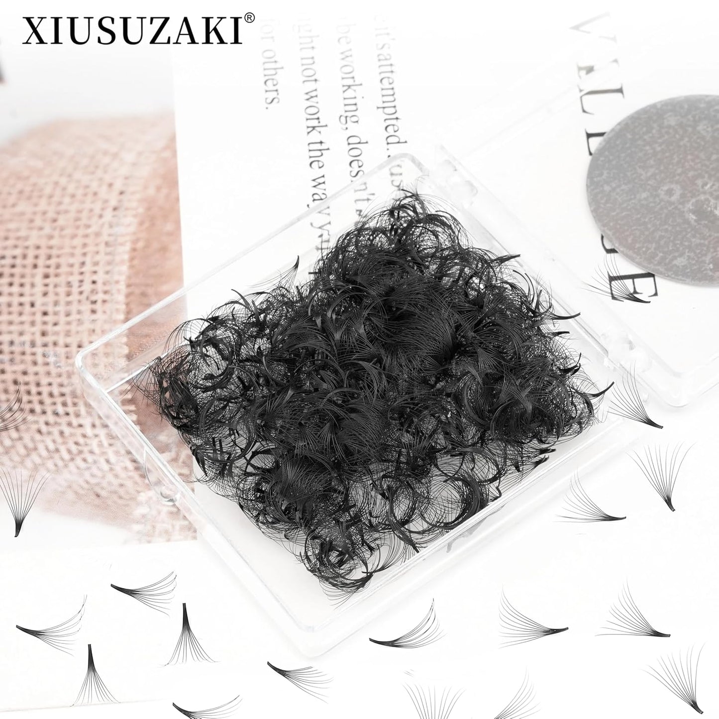 Premade Fans Eyelash Extensions - 600 Fans, 10D, 0.07mm Thickness, D Curl, Mix, Fluffy Soft, 13-20mm