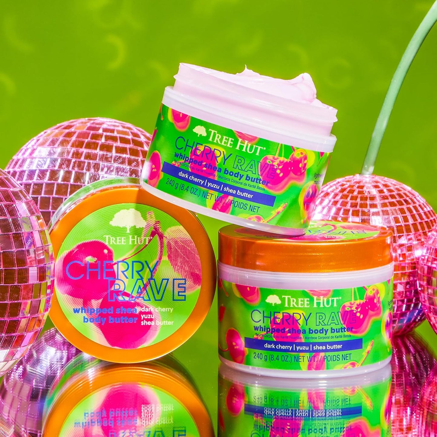 Tree Hut Cherry Rave Whipped Shea Body Butter, Long-lasting Hydration Leaves Skin Feeling Soft & Moisturized, Lightweight, Nourishing Essential Body Care, 8.4 fl oz.