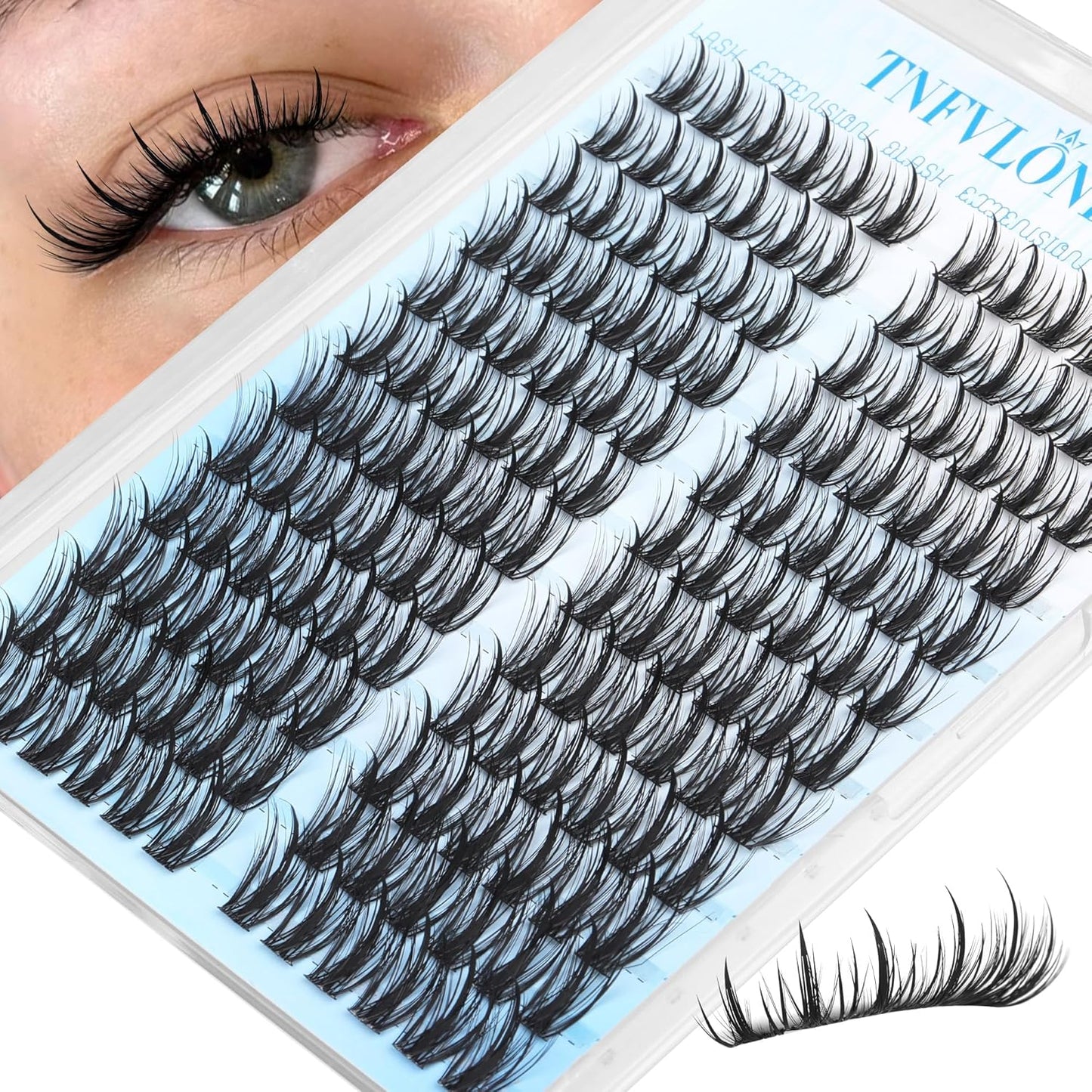 Fairy Lash Clusters Wispy Lashes Clusters Manga Cluster Eyelash Extensions Natural Eyelash Clusters with Spikes Anime Individual Lashes Extension DIY Eye Lash Cluster by TNFVLONEINS