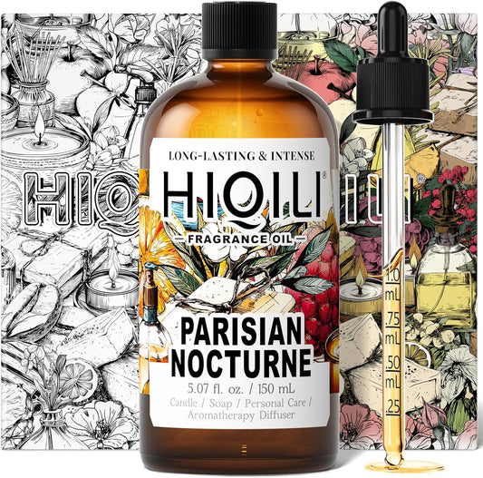HIQILI Parisian Nocturne Fragrance Oil for Diffuser, Inspired by YL's M.on Paris, Candle & Soap & Perfume Balm Making, Sweet Notes, Long-Lasting Aroma - 5.07 Fl Oz