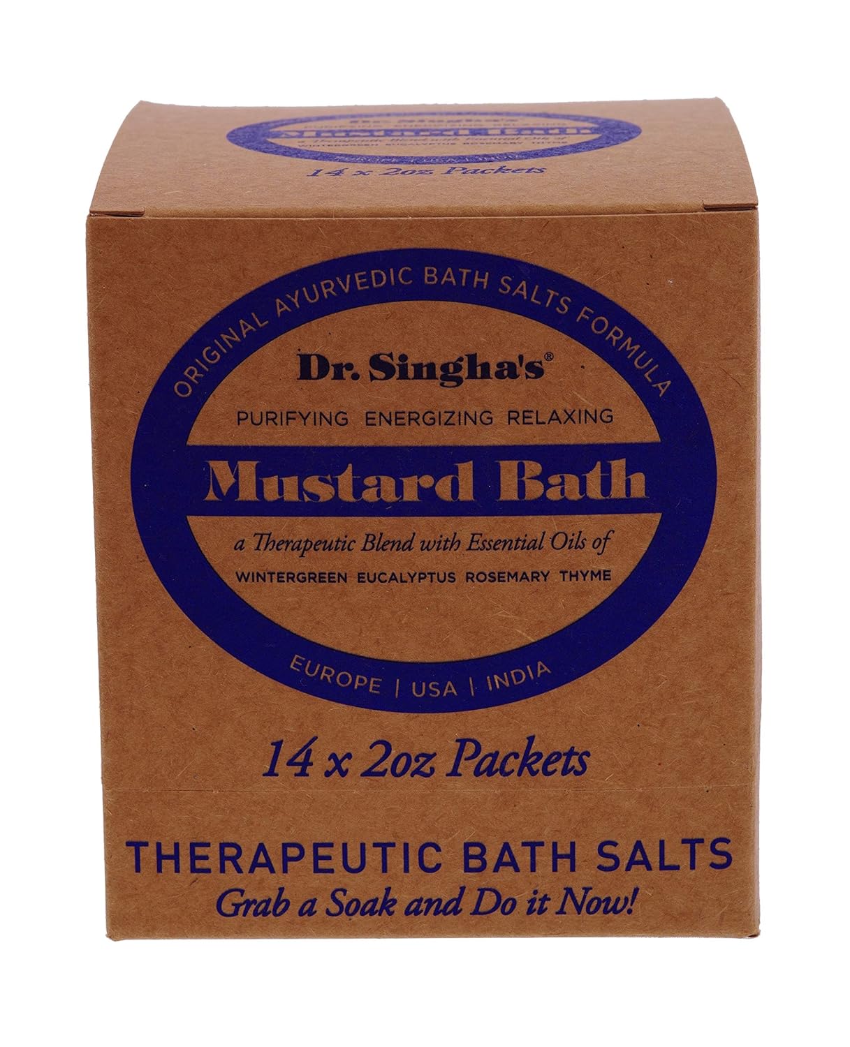 Dr. Singha's Mustard Bath, Therapeutic Bath Salts (2 oz (14 Pack))