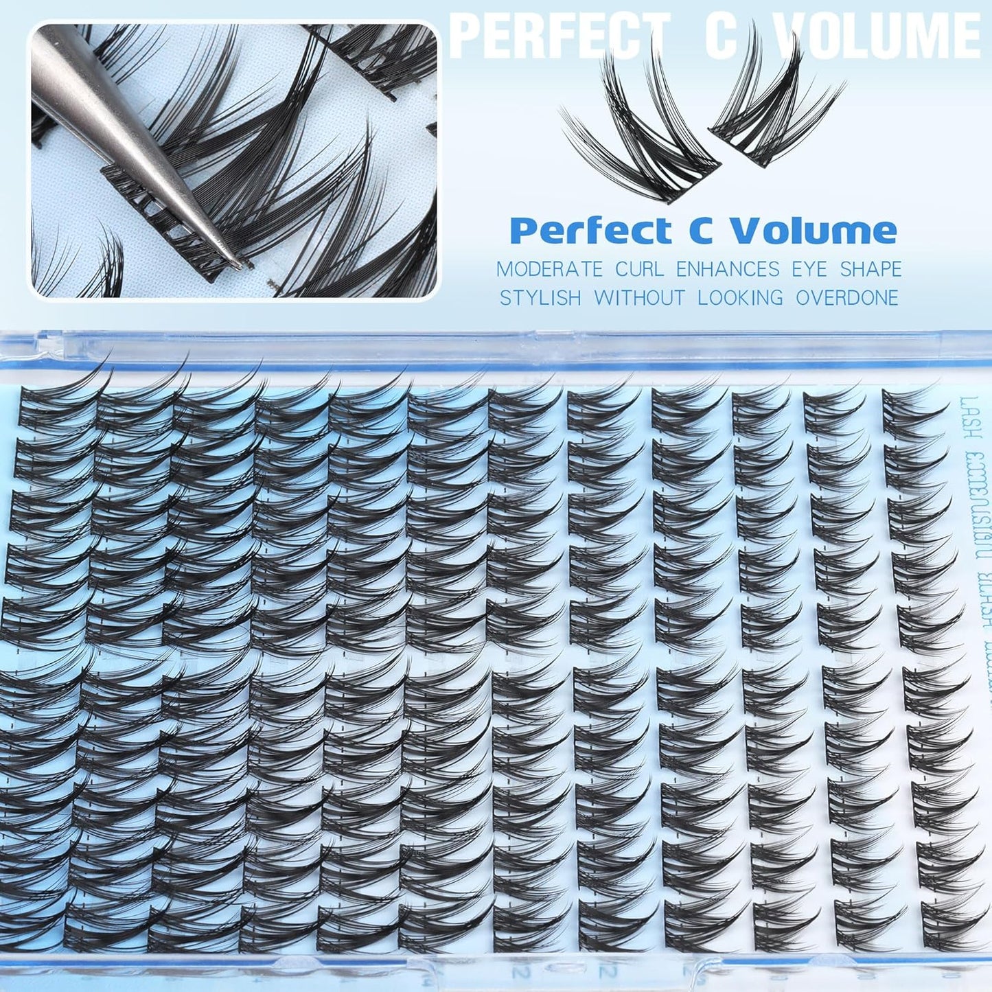 TNFVLONEINS Manga Lash Clusters Wispy Cluster Eyelash Extensions Natural Eyelash Clusters with Spikes Individual Lashes Clusters Fairy Lash Extension Anime Eye Lash Cluster Lashes