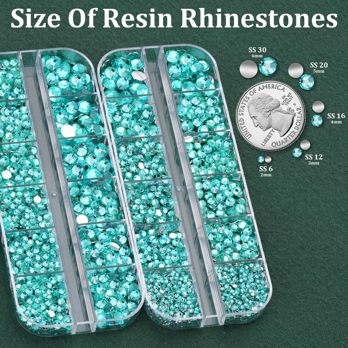 Resin Rhinestones for Crafting with B7000 Jewelry Glue, 2 Boxes Aquamarine Flatback Crystals with 3Pcs 10ml Glue for Bedazzling Crafts DIY Nail Art Makeup, Gems for Clothing Shoes