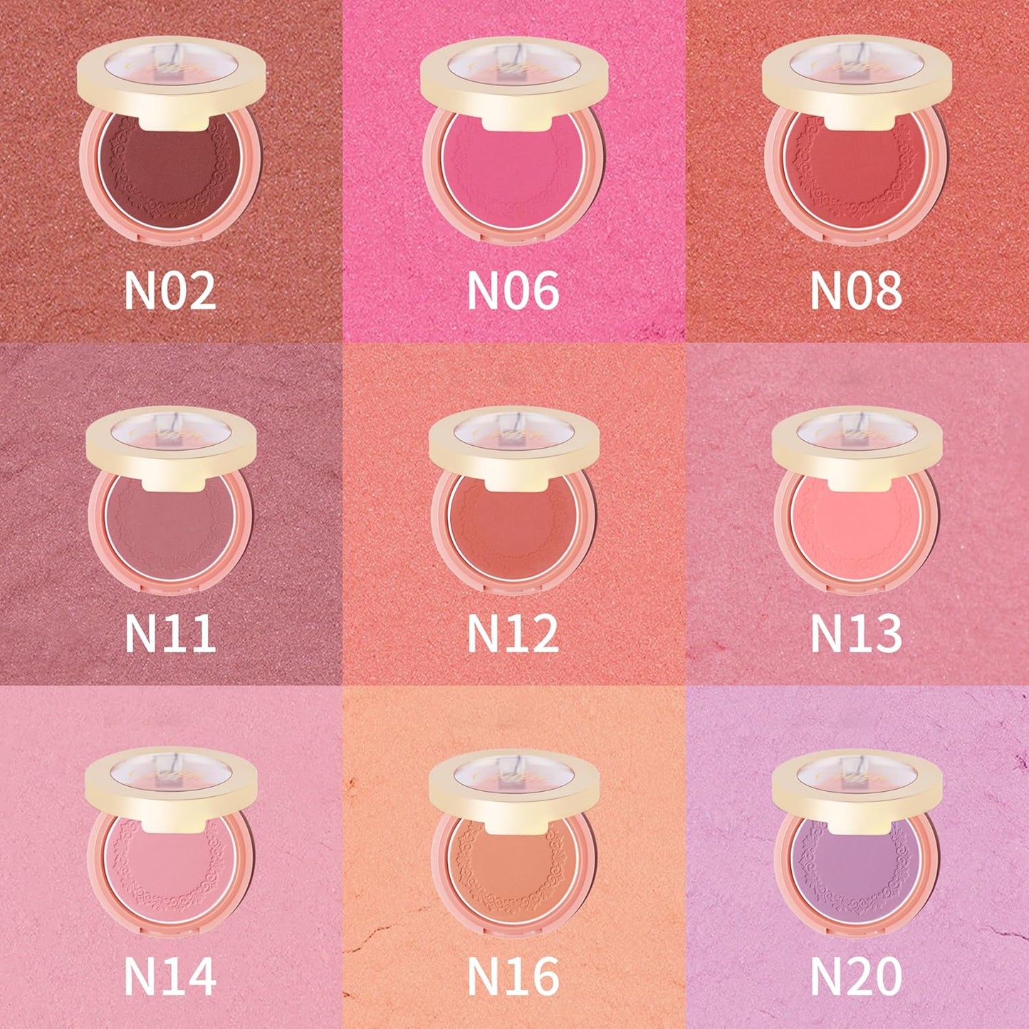 Oulac Hot Pink Blush Makeup| Highly Pigmented Powder blush| Natural Matte| Shape&Highlight Face| Cruelty-Free Blush with Rose Oil|4.8g 06