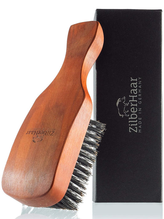 ZilberHaar Major Hair & Beard Brush for Men - Boar Bristles and Pearwood - All Beard and Hair Types - Made in Germany