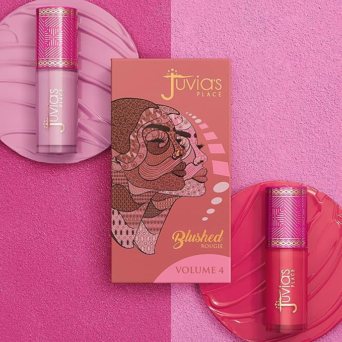 Juvia's Place Blushed Liquid Blush PeachRose - Dewy Tint Cheeks Makeup Glow Pigment Effortless Beauty Long Lasting Cosmetics Soft Creamy Natural Buildable All Skin Color Light Flawless Finish Blend