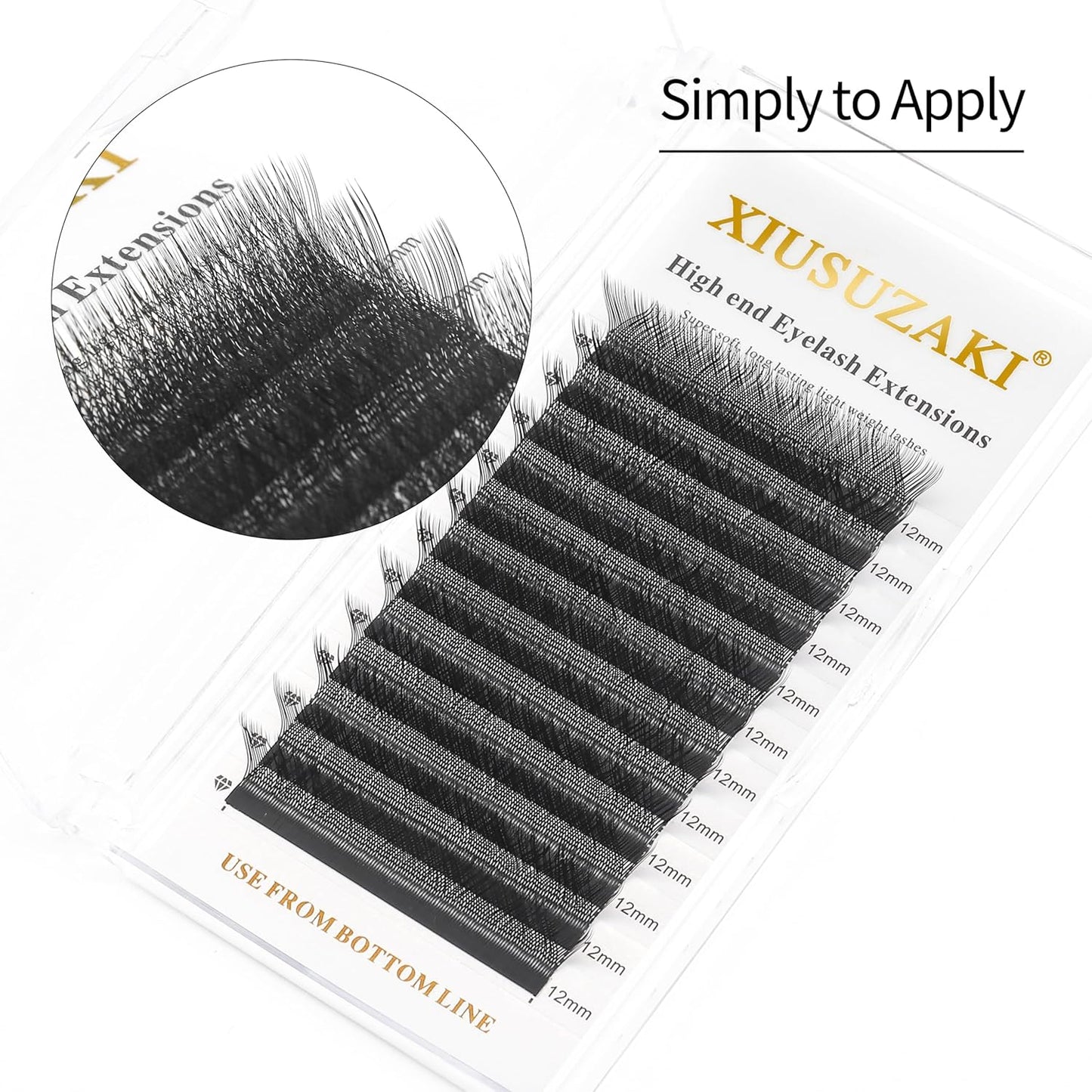 W Lash Extensions 4D Eyelash Extensions W Shape 0.07mm Thickness L Curl 14mm Premade Fans W Lashes Individual Lashes Matte Black 12 Rows False Eyelashes Volume Lashes(W-4D-0.07-L,14mm)