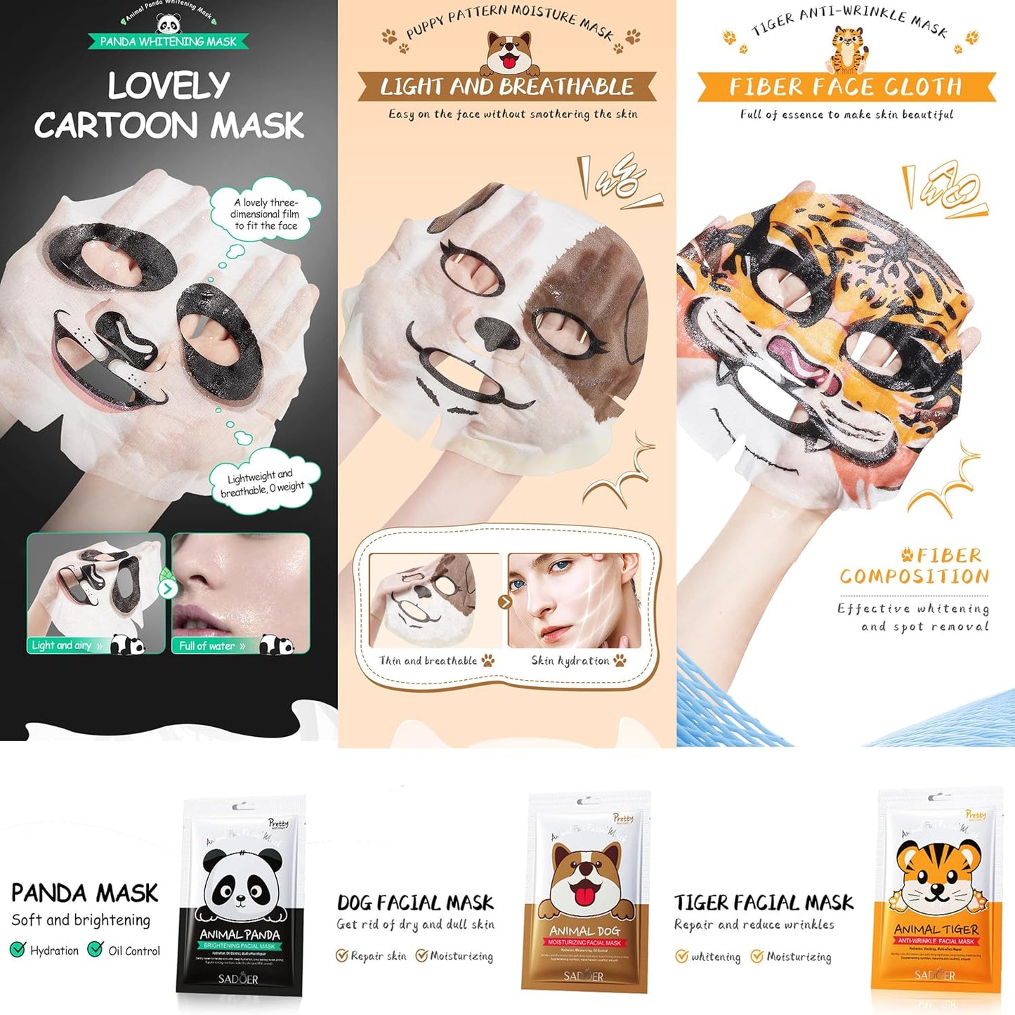 55 Pack Collagen Face Masks Skincare Bulk,Hydrating Spa Face Mask Beauty for Sensitive Skin,Sheet Mask for Skin Care, Facial Mask Sets Birthday Party Gifts for Women/Teen Girls/Kids